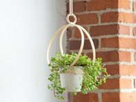 Alice and Lois Embroidery Hoop Hanging Planter